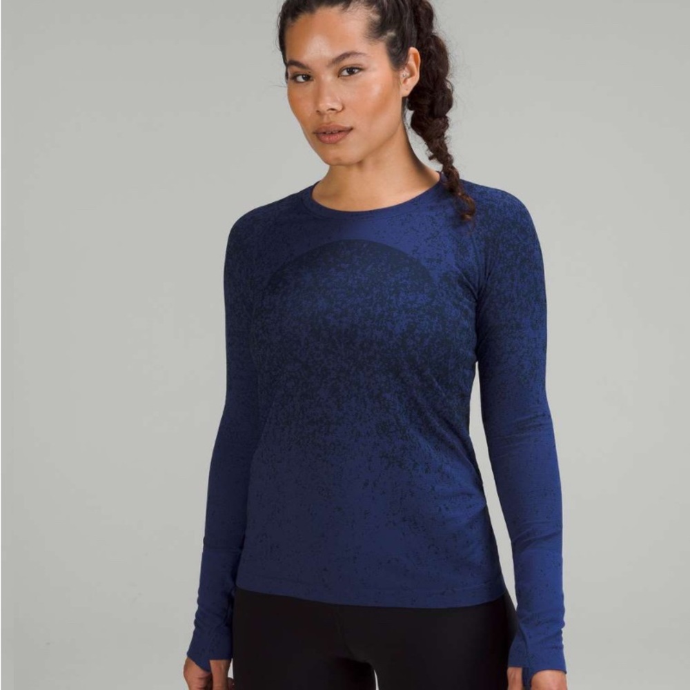 Lululemon Swiftly Tech Long Sleeve Shirt 2.0 Gradient Block Psychic / True Navy